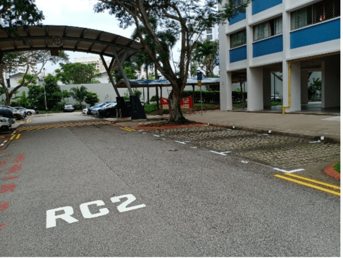 Repainted Road Marks and Lines Between Block 103 and 104 Jalan Rajah