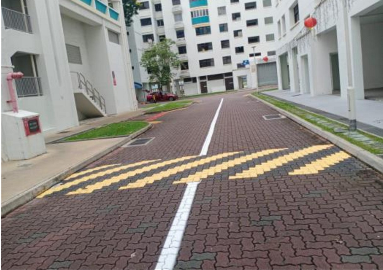 Repainted Road Lines @ Block 13A Upper Boon Keng Road